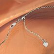 Italian .8mm 14kt White Gold Adjustable Slider Cable Chain Necklace