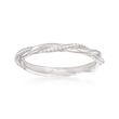 Gabriel Designs 14kt White Gold Twisted Wedding Ring