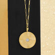 .10 ct. t.w. Diamond Medallion Pendant Necklace in 18kt Gold Over Sterling