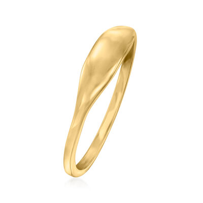 10kt Yellow Gold Personalized Modern Signet Ring