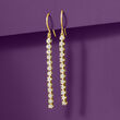 .50 ct. t.w. Diamond Linear Drop Earrings in 14kt Yellow Gold