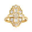.75 ct. t.w. Diamond Ring in 18kt Gold Over Sterling