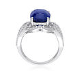 8.00 Carat Sapphire and .61 ct. t.w. Diamond Ring in 14kt White Gold