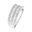 1.50 ct. t.w. CZ Two-Row Ring in Sterling Silver