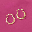 Child's 14kt Yellow Gold Faceted Hoop Earrings