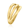 Italian 18kt Yellow Gold Open-Space Ring