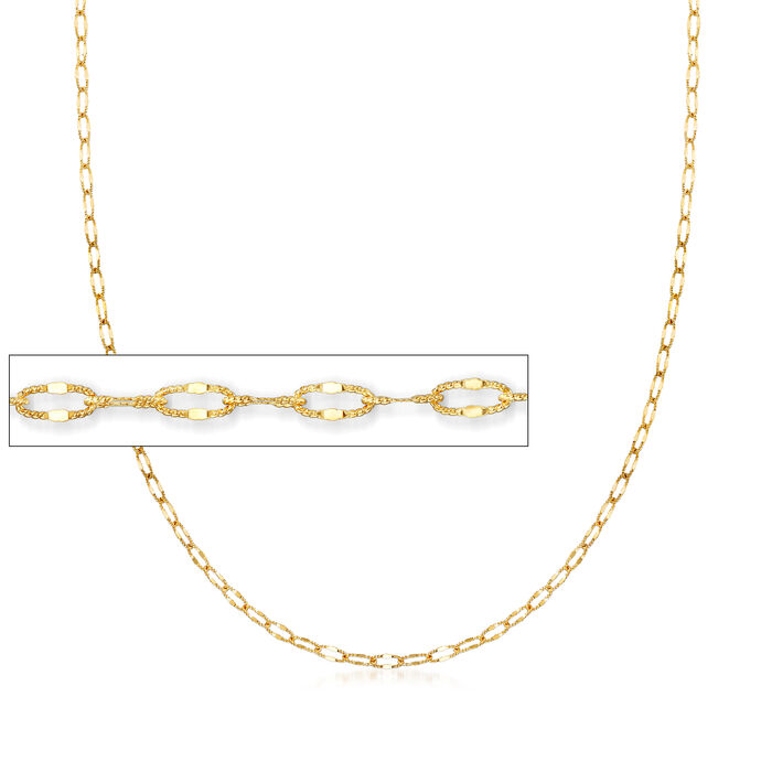 Italian 18kt Yellow Gold Cable-Link Chain Necklace