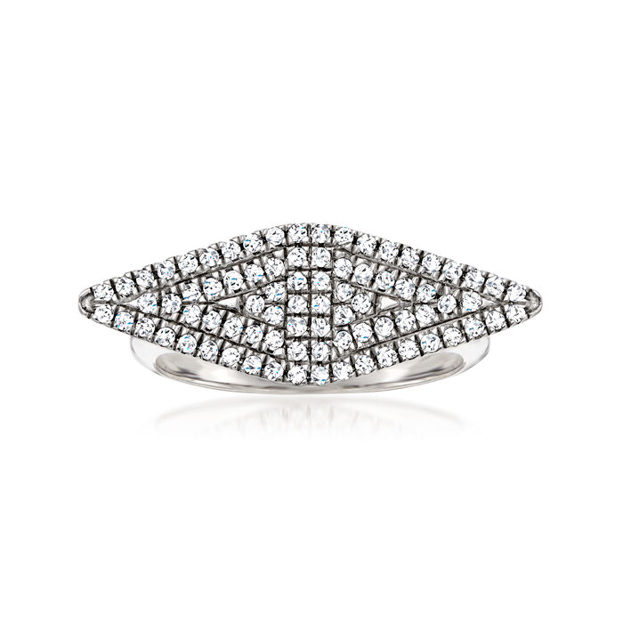 .50 ct. t.w. Pave Diamond Geometric Ring in Sterling Silver