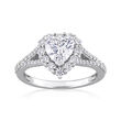 1.54 ct. t.w. Moissanite Heart Ring in Sterling Silver