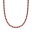 140.00 ct. t.w. Ruby Bead Necklace in 10kt Yellow Gold