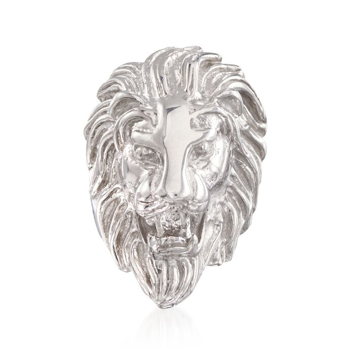 Italian Sterling Silver Lion Head Ring
