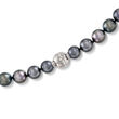 Mikimoto 8.2-10.9mm A+ South Sea Pearl Necklace with Diamond Accent and 18kt White Gold