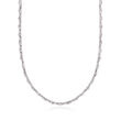 3.00 ct. t.w. Baguette Diamond Tennis Necklace in 14kt White Gold