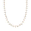 9-10mm Cultured Pearl Necklace with 14kt White Gold