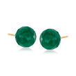 13.00 ct. t.w. Emerald Stud Earrings in 14kt Yellow Gold