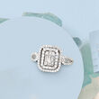 .75 ct. t.w. Baguette and Round Diamond Ring in 14kt White Gold