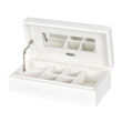 Mele & Co. &quot;Opal&quot; White Faux Leather Jewelry Box