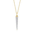 .20 ct. t.w. Diamond Spike Pendant Necklace in 14kt Yellow Gold