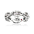 Roberto Coin &quot;Barocco&quot; .46 ct. t.w. Diamond Roped Ring in 18kt White Gold