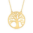10kt Yellow Gold Tree of Life Necklace