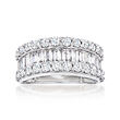 3.00 ct. t.w. Baguette and Round Diamond Ring in 14kt White Gold