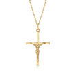 14kt Yellow Gold Crucifix Pendant Necklace