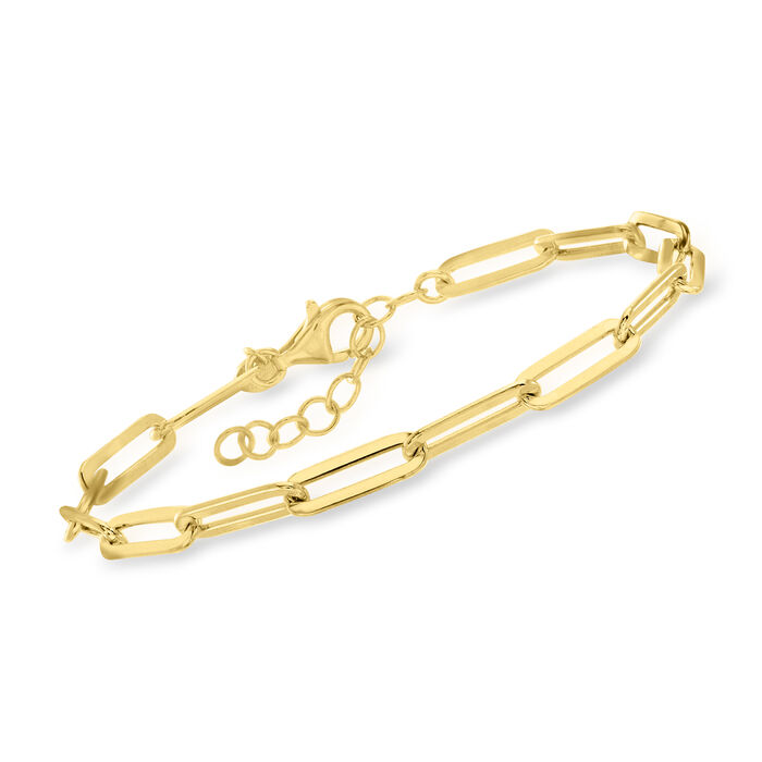 Charles Garnier 18kt Gold Over Sterling Paper Clip Link Bracelet