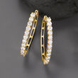 4.00 ct. t.w.  Diamond Hoop Earrings in 14kt Yellow Gold