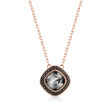 Swarovski Crystal &quot;Latitude&quot; Clear Crystal Halo Necklace in Rose Gold-Plated Metal