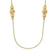 Italian 14kt Yellow Gold Fancy Station Necklace
