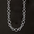 Italian Sterling Silver Multi-Size Oval-Link Necklace