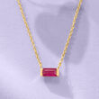 .30 Carat Ruby Necklace in 14kt Yellow Gold