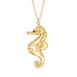 Italian 14kt Yellow Gold Seahorse Necklace