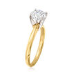 1.50 Carat Diamond Solitaire Ring in 14kt Yellow Gold