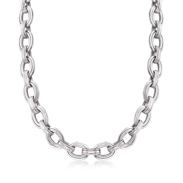 Sterling Silver Oval-Link Necklace
