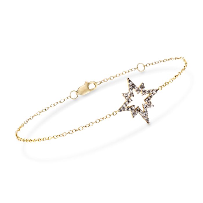 .22 ct. t.w. Diamond Star Bracelet in 14kt Yellow Gold