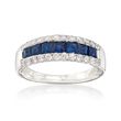 1.00 ct. t.w. Sapphire and .46 ct. t.w. Diamond Ring in 14kt White Gold