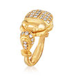 C. 1980 Vintage .66 ct. t.w. Diamond Beetle Ring in 18kt Yellow Gold