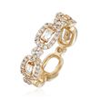 .90 ct. t.w. Baguette and Round Diamond Ring in 14kt Yellow Gold