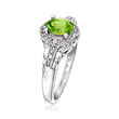 2.40 ct. t.w. Peridot Jewelry Set with White Topaz Accents: Pendant Necklace, Earrings and Ring in Sterling Silver