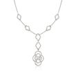 .73 ct. t.w. Diamond Flower Y-Necklace in 14kt White Gold