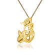 14kt Yellow Gold Mermaid Pendant Necklace