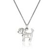 14kt White Gold Puppy Pendant Necklace