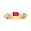.30 Carat Ruby and .25 ct. t.w. Diamond Ring in 14kt Yellow Gold