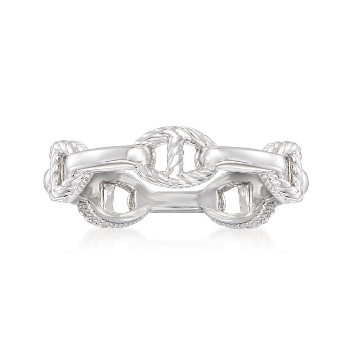 Judith Ripka &quot;Vienna&quot; Sterling Silver Roped-Link Ring