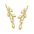 14kt Yellow Gold Leaf Ear Climbers