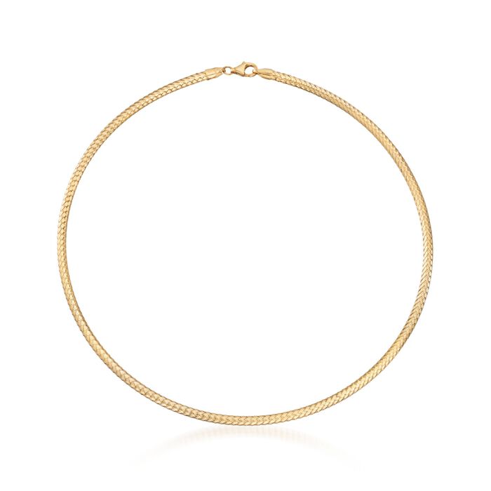 Italian 14kt Yellow Gold Braided Collar Necklace