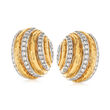 C. 1970 Vintage Andrew Clunn 2.50 ct. t.w. Diamond Clip-On Earrings in 18kt Yellow Gold