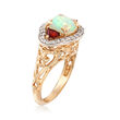 Opal and 1.20 ct. t.w. Multi-Stone Ring in 14kt Yellow Gold