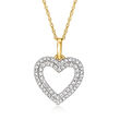 .25 ct. t.w. Diamond Heart Pendant Necklace in 18kt Yellow Gold